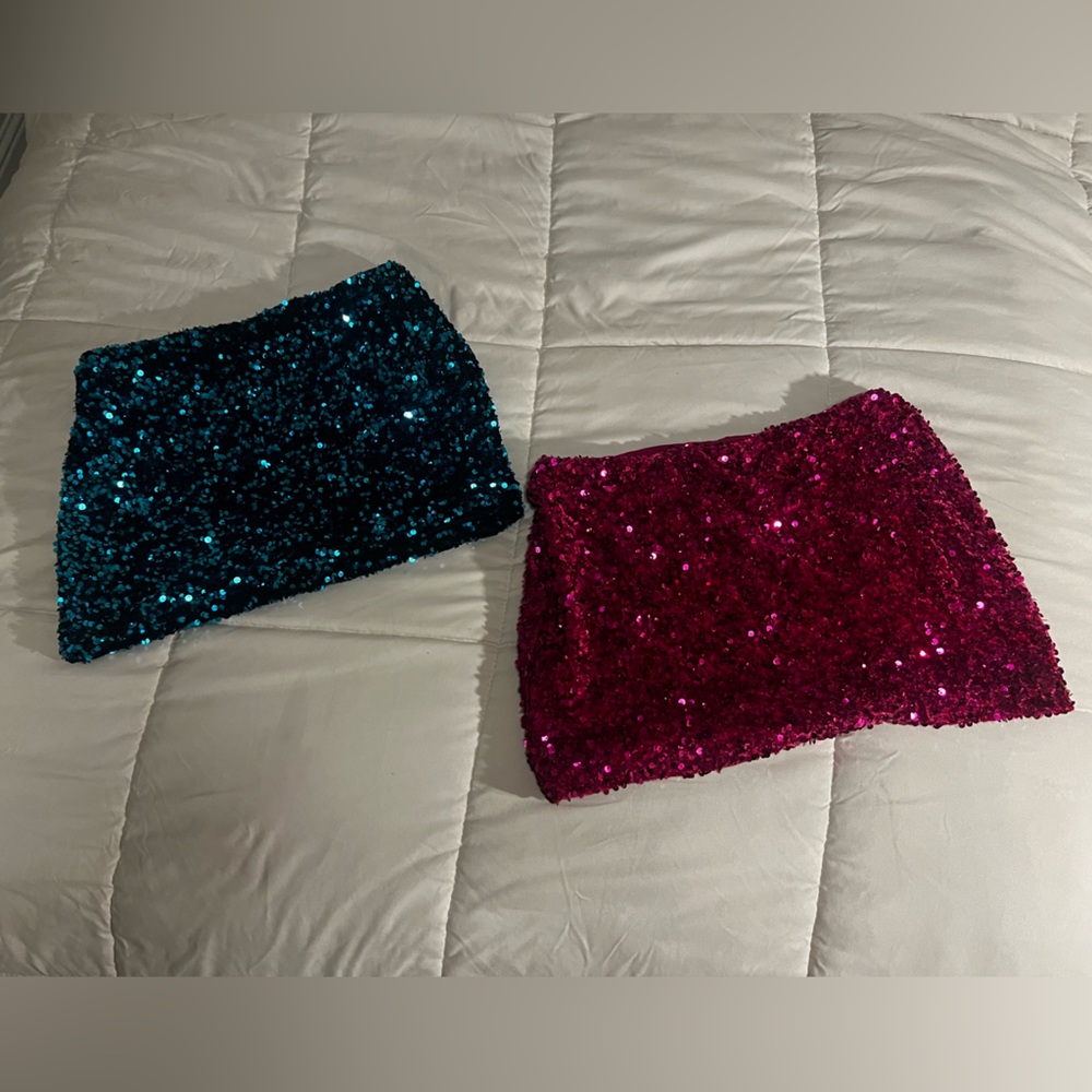 Two Sequined Skirts from Fashion Nova. Never Worn.